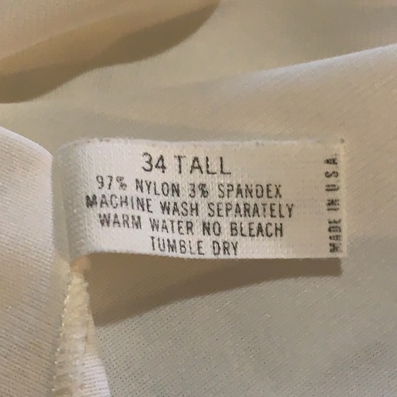 Vintage White Lacy Nylon Full Slip Dress Sz Small - Picture 13 of 13